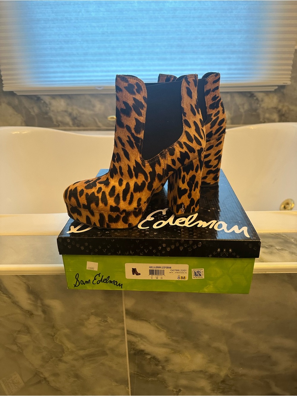 Sam Edelman ankle boots, leopard, pony hair!